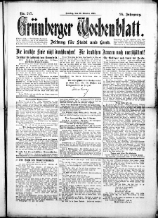 Grünberger Wochenblatt: Zeitung für Stadt und Land, No. 247. (20. Oktober 1918)