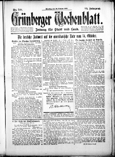 Grünberger Wochenblatt: Zeitung für Stadt und Land, No. 248. (22. Oktober 1918)