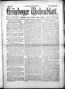 Grünberger Wochenblatt: Zeitung für Stadt und Land, No. 283. (3. Dezember 1918)