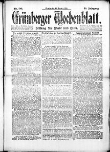 Grünberger Wochenblatt: Zeitung für Stadt und Land, No. 289. (10. Dezember 1918)