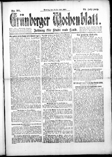 Grünberger Wochenblatt: Zeitung für Stadt und Land, No. 301. (24. Dezember 1918)