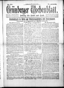 Grünberger Wochenblatt: Zeitung für Stadt und Land, No. 304. (29. Dezember 1918)