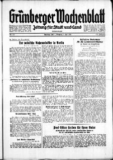 Grünberger Wochenblatt: Zeitung für Stadt und Land, No. 152. ( 3. Juli 1935)