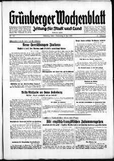 Grünberger Wochenblatt: Zeitung für Stadt und Land, No. 153. ( 4. Juli 1935)
