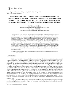Influence of heat generation/absorption on mixed convection flow behaviour in the presence of Lorentz forces in a vertical micro circular duct having time periodic boundary conditions: steady periodic regime