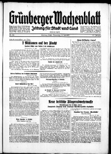 Gr&uuml;nberger Wochenblatt: Zeitung f&uuml;r Stadt und Land, No. 165. ( 18. Juli 1935)