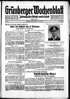 Grünberger Wochenblatt: Zeitung für Stadt und Land, No. 174. ( 29. Juli 1935)