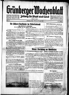 Gr&uuml;nberger Wochenblatt: Zeitung f&uuml;r Stadt und Land, No. 176. ( 31. Juli 1935)