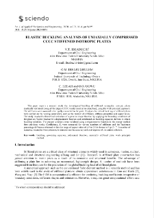 Elastic buckling analysis of uniaxially compressed CCCC stiffened isotropic plates