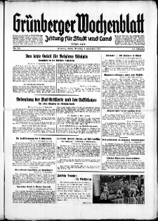 Grünberger Wochenblatt: Zeitung für Stadt und Land, No. 205. ( 3. September 1935)