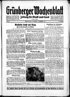 Grünberger Wochenblatt: Zeitung für Stadt und Land, No. 219. ( 19. September 1935)