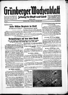 Gr&uuml;nberger Wochenblatt: Zeitung f&uuml;r Stadt und Land, No. 223. ( 24. September 1935)