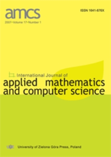 International Journal of Applied Mathematics and Computer Science (AMCS) 2007, volume 17, number 1