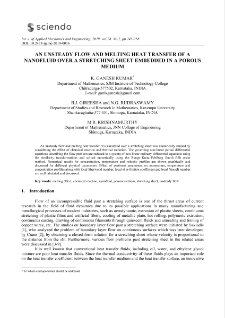 An unsteady flow and melting heat transfer of a nanofluid over a stretching sheet embedded in a porous medium