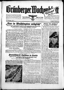Gr&uuml;nberger Wochenblatt: Zeitung f&uuml;r Stadt und Land, No. 5. ( 6. Januar 1939)