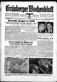 Grünberger Wochenblatt: Zeitung für Stadt und Land, No. 9. ( 11. Januar 1939)