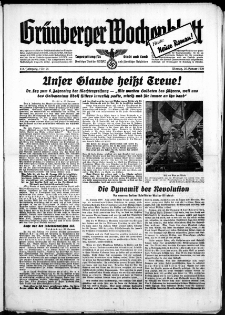 Gr&uuml;nberger Wochenblatt: Zeitung f&uuml;r Stadt und Land, No. 25. ( 30. Januar 1939)