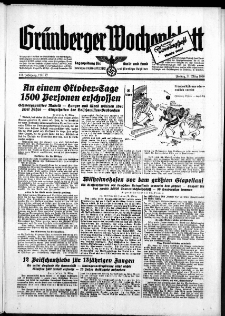 Gr&uuml;nberger Wochenblatt: Zeitung f&uuml;r Stadt und Land, No. 77. ( 31. M&auml;rz 1939)