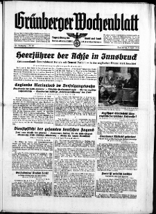 Grünberger Wochenblatt: Zeitung für Stadt und Land, No. 82. ( 6. April 1939)