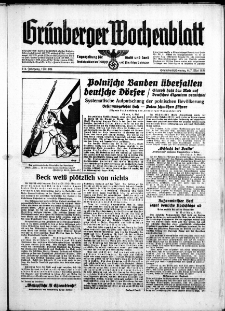 Grünberger Wochenblatt: Zeitung für Stadt und Land, No. 104. ( 6./7. Mai 1939)