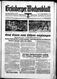 Grünberger Wochenblatt: Zeitung für Stadt und Land, No. 116. ( 22. Mai 1939)