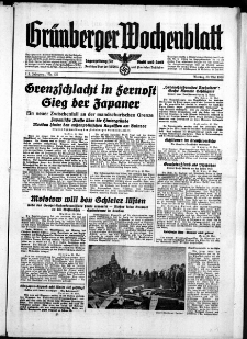 Grünberger Wochenblatt: Zeitung für Stadt und Land, No. 122. ( 30. Mai 1939)