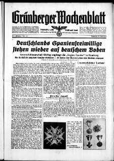 Grünberger Wochenblatt: Zeitung für Stadt und Land, No. 123. ( 31. Mai 1939)