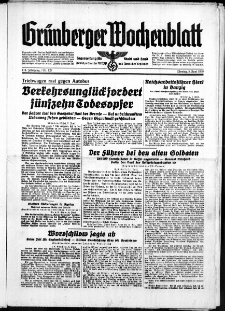 Grünberger Wochenblatt: Zeitung für Stadt und Land, No. 127. ( 5. Juni 1939)