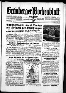 Grünberger Wochenblatt: Zeitung für Stadt und Land, No. 140. ( 20. Juni 1939)