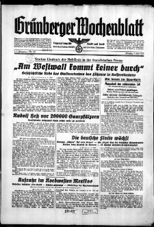 Grünberger Wochenblatt: Zeitung für Stadt und Land, No. 151. ( 3. Juli 1939)