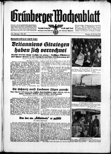 Grünberger Wochenblatt: Zeitung für Stadt und Land, No. 253. ( 30. Oktober 1939)