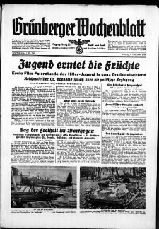 Grünberger Wochenblatt: Zeitung für Stadt und Land, No. 259. ( 6. November 1939)