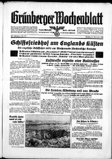 Grünberger Wochenblatt: Zeitung für Stadt und Land, No. 277. ( 27. November 1939)