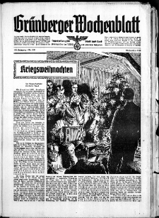 Gr&uuml;nberger Wochenblatt: Zeitung f&uuml;r Stadt und Land, No. 300. ( 25. Dezember 1939)