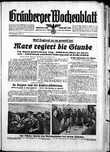 Grünberger Wochenblatt: Zeitung für Stadt und Land, No. 301. ( 27. Dezember 1939)