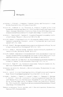 Zachowania finansowe gospodarstw domowych - bibliografia