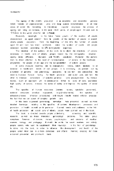 Starość - obawy, nadzieje, oczekiwania: wybrane zagadnienia z gerontologii - summary