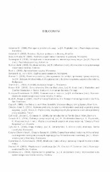 Praca socjalna z rodziną: diagnoza, projektowanie, zmiana - bibliografia