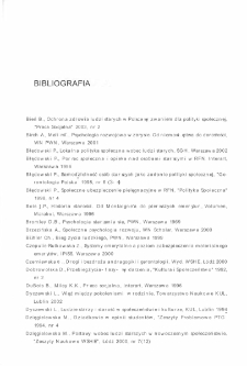 Podstawy gerontologii społecznej - bibliografia