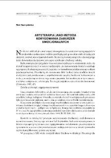 Arteterapia jako metoda korygowania zaburzeń emocjonalnych