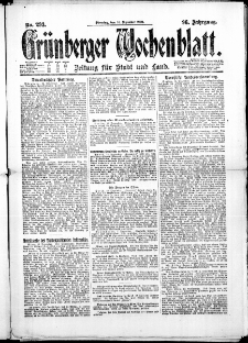Grünberger Wochenblatt: Zeitung für Stadt und Land, No. 293. (14. Dezember 1920)