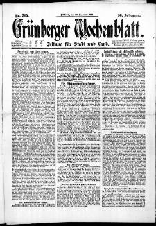 Grünberger Wochenblatt: Zeitung für Stadt und Land, No. 305. (29. Dezember 1920)