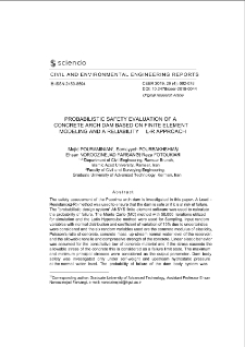 Probabilistic safety evaluation of a concrete arch dam based on finite element modeling and a reliability L-R approach