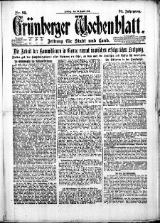 Grünberger Wochenblatt: Zeitung für Stadt und Land, No. 93. (21. April 1922)