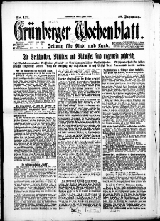 Grünberger Wochenblatt: Zeitung für Stadt und Land, No. 152. (1. Juli 1922)