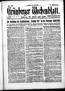 Grünberger Wochenblatt: Zeitung für Stadt und Land, No. 166. (18. Juli 1922)