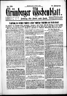 Grünberger Wochenblatt: Zeitung für Stadt und Land, No. 236. (7. Oktober 1922)