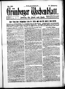 Grünberger Wochenblatt: Zeitung für Stadt und Land, No. 238. (10. Oktober 1922)