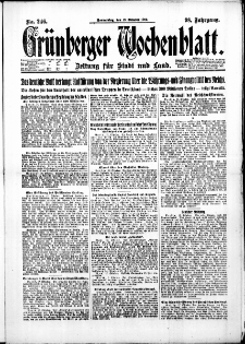 Grünberger Wochenblatt: Zeitung für Stadt und Land, No. 246. (19. Oktober 1922)