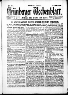 Grünberger Wochenblatt: Zeitung für Stadt und Land, No. 251. (25. Oktober 1922)